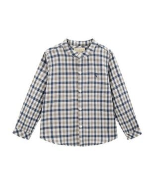 Newness · Camisa de cuadros con cuello mao