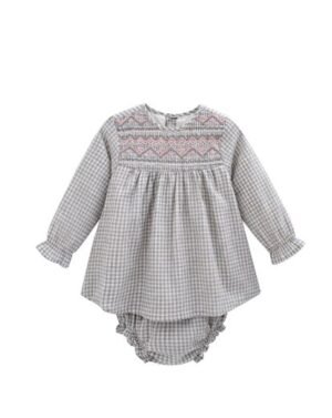 Newness · Vestido de cuadros con pechera estampada