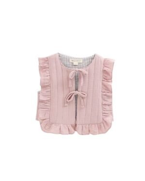 Newness · Chaleco acolchado con volantes y lazos