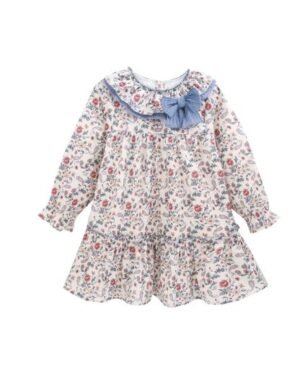 Newness · Vestido floral con cuello y lazo