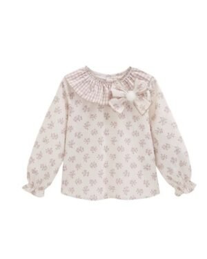 Newness · Camisa estampada con cuello bebé y lazo