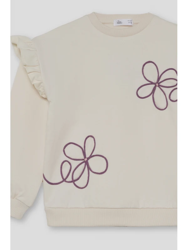 Monkey · Sudadera con dibujo floral y mangas de volante - Imagen 4