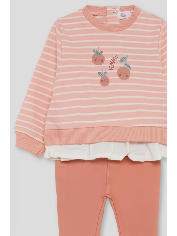 Monkey · Conjunto de rayas con estampado floral - Imagen 3