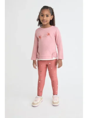 Monkey · Conjunto de niña con flores y lazos