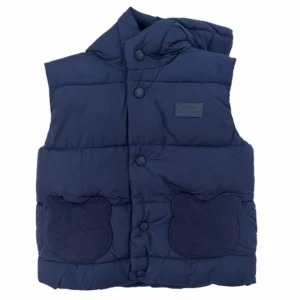Chicco · Chaleco acolchado con bolsillos oso - Azul marino