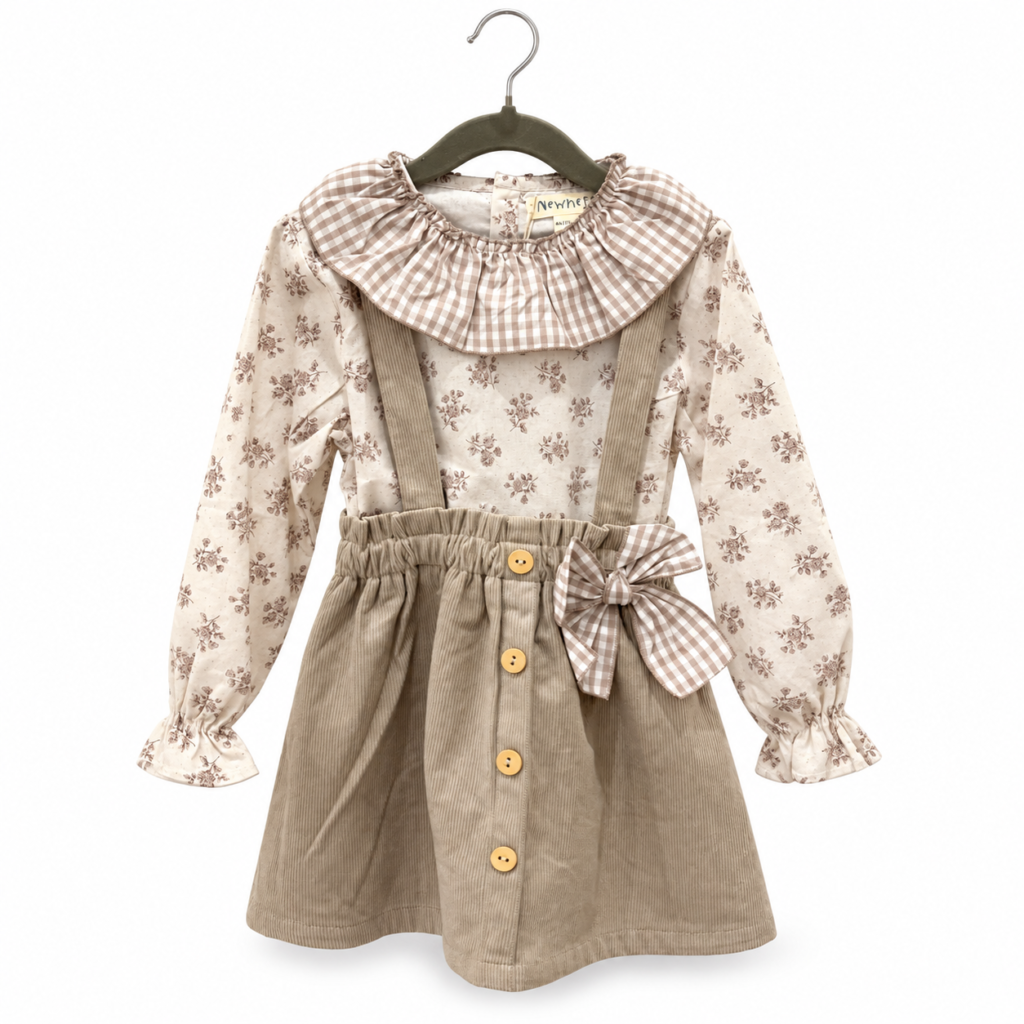 Conjunto Falda de pana con camisa
