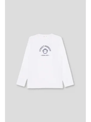 Monkey · Camiseta básica de manga larga - Blanco