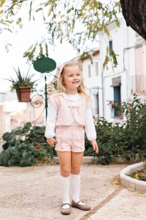 Calamaro · Conjunto de blusa y pantalón corto de bambula - Nude