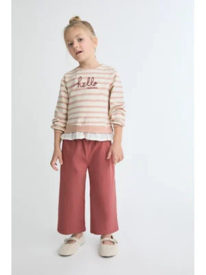 Monkey · Conjunto de sudadera y pantalón rosado - Rosado