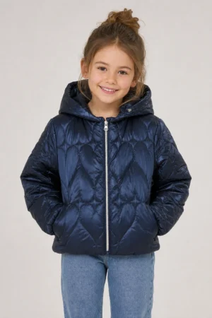 Chicco · Abrigo acolchado con capucha azul marino - Azul marino