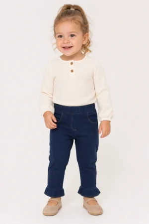 Chicco · Pantalón azul de campana - Azul