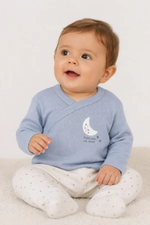 Chicco · Pack de 2 Bodies Cruzados - Celeste