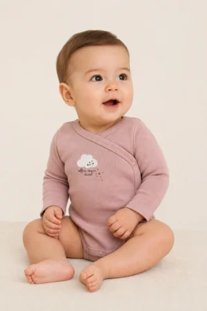 Chicco · Pack de 2 Bodies Cruzados con Estampado - Rosa