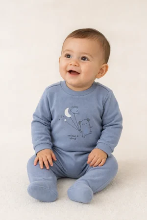 Chicco · Pijama Pelele Estampado Sueño - Celeste