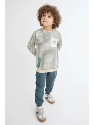 Monkey · Conjunto Dino de Sudadera y Pantalón - Crudo