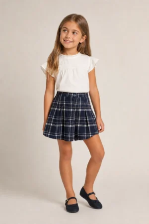 Chicco · Falda de cuadros azul marino - Azul