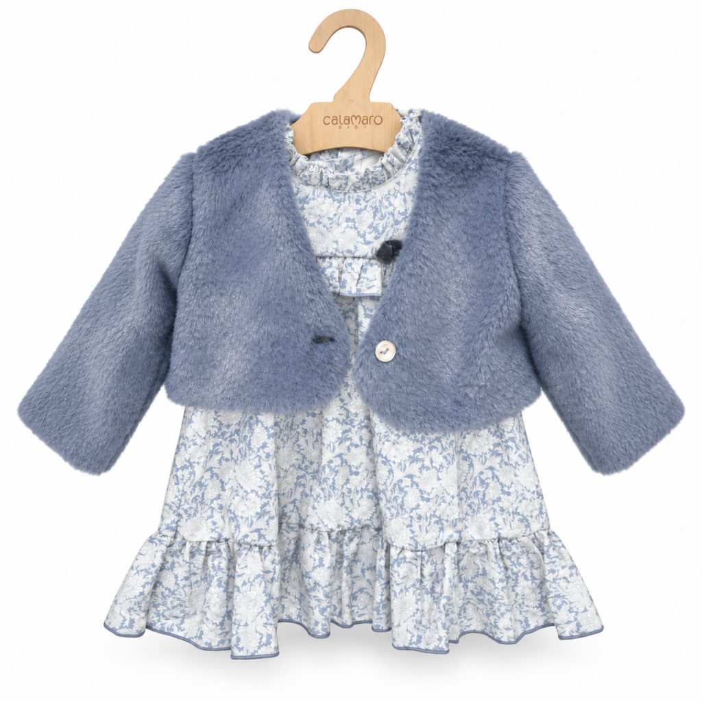 Conjunto Infantil Vestido estampado y bolero