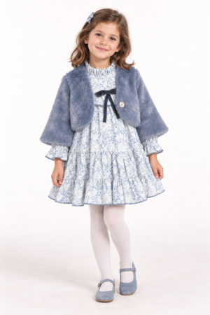 Conjunto Bebe Vestido estampado con Bolero