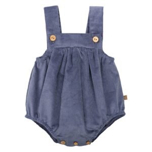 Calamaro · Pelele Peto pampero de pana con tirantes · Azul marino