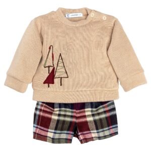 Calamaro · Conjunto pololo con jersey estampado · Beige