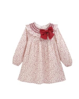 Newness · Vestido estampado con lazo delantero · Blanco