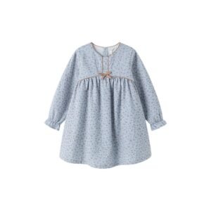 Newness · Vestido de manga larga con lazo · Azul