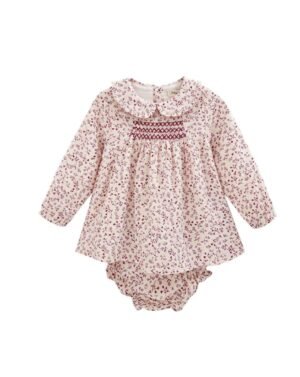 Newness · Vestido con estampado floral y braguita · Blanco
