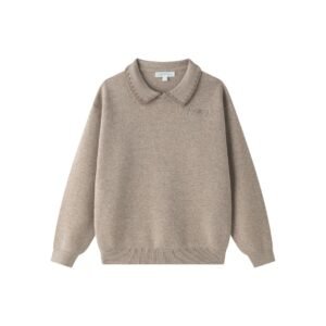 Newness · Jersey de punto con cuello camisero · Camel